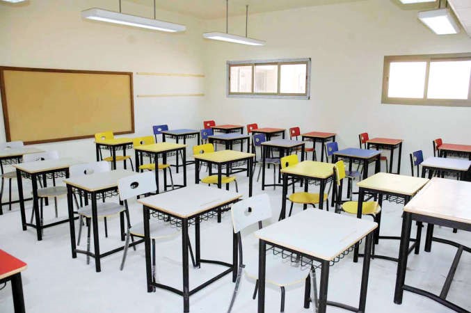  احد الفصول الدراسية تم تجهيزه استعدادا للعام الجديد