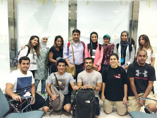 طلبة جامعة الخليج للعلوم والتكنولوجيا المشاركون في الرحلة﻿