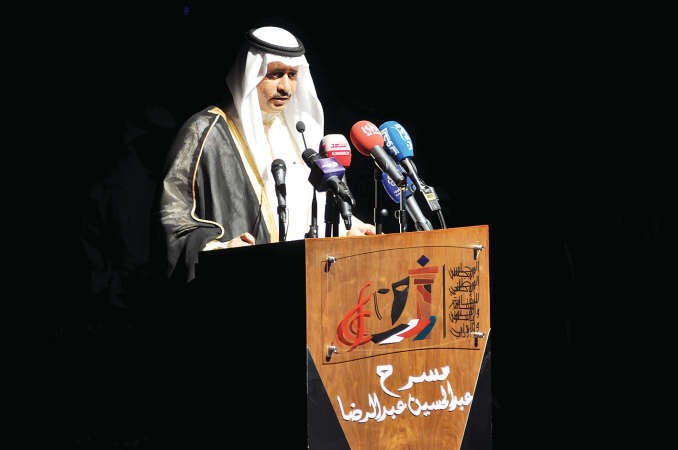 الامين العام المساعد للثقافة د بدر الدويش خلال القاء كلمته