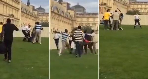 بالفيديو.. رجال الشرطة يتعرضون للضرب في باريس!