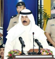 الشيخ محمد الخالد يلقي كلمته في نادي ضباط الشرطة امس الاول