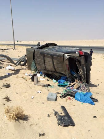حادث العبدلي الحق تلفيات بالغة في المركبة