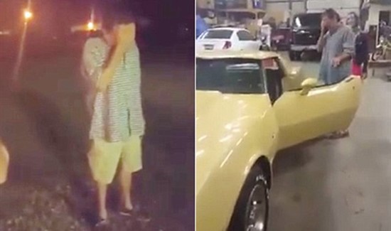 بالفيديو.. أميركي يبكي لرؤية سيارته بعد 28 عاماً من بيعها