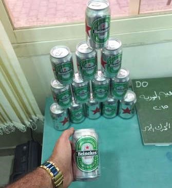 ضبط 14 بطل بيرة في النويصيب﻿