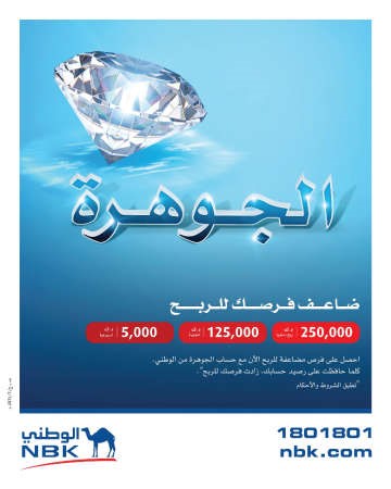«الوطني» يعلن الفائز بـ 125 ألف دينار بسحب الجوهرة