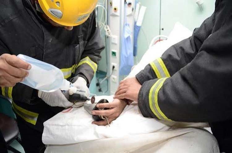 بالصور.. إنقاذ مواطن سعودي علقت يده في فتحة بنزين السيارة ببريدة