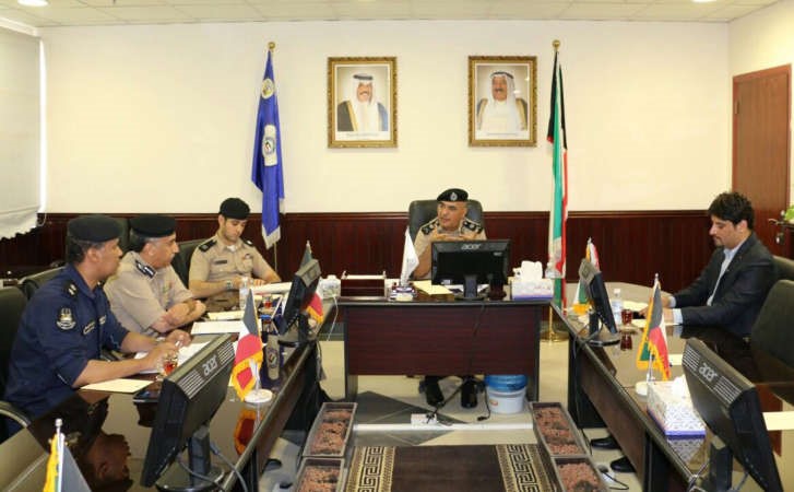 اللواء خالد الديين مترئسا الاجتماع مع ممثل مفوضية الامم المتحدة﻿