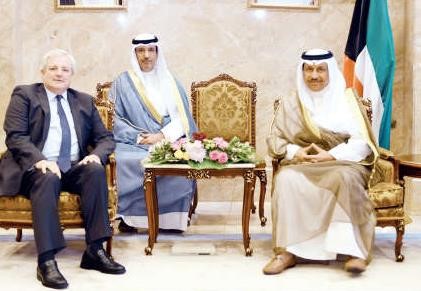 سمو الشيخ جابر المبارك مستقبلا ستيفن اوبراين