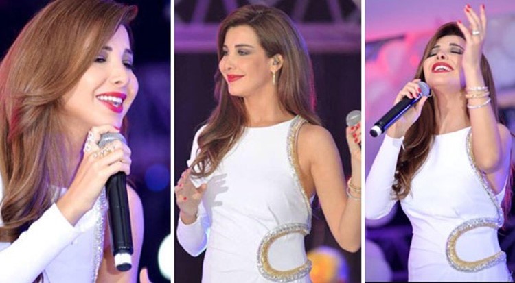 بالصور.. فستان الثعبان الذهبي لنانسي عجرم يسحر جمهورها 
