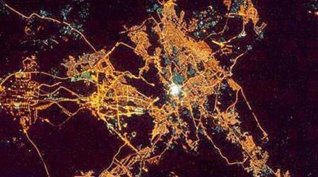 التقطت الصورة من المحطة الفضائية الدولية
