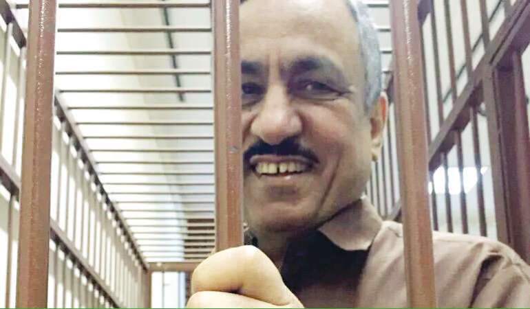 النائب السابق مسلم البراك خلال جلسة امس حول قضية اقتحام المجلس﻿