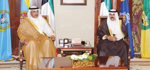  سمو نائب الامير وولي العهد الشيخ نواف الاحمدمستقبلا الشيخ صباح الخالد﻿