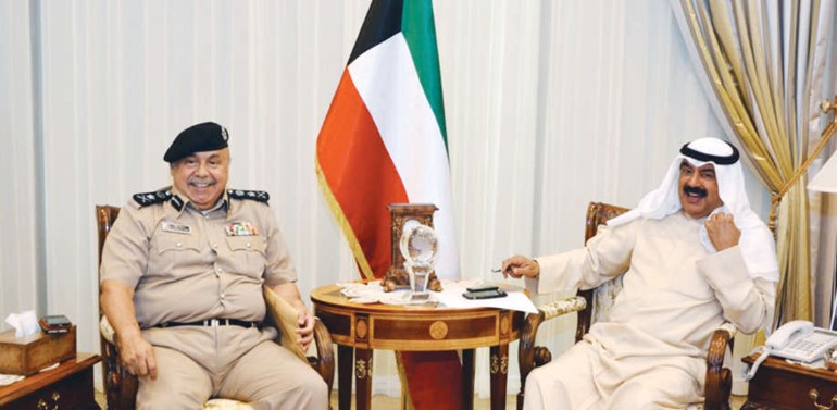 نائب وزير الخارجية خالد الجارالله مع وكيل وزارة الداخلية الفريق سليمان الفهد﻿
