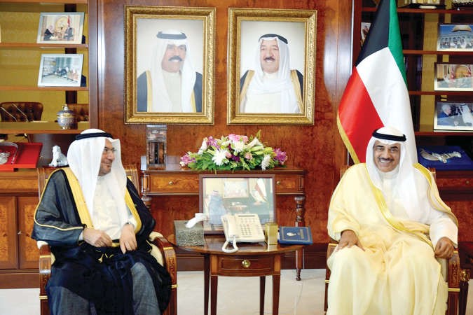  الشيخ صباح الخالد خلال اجتماعه مع امين عام منظمة التعاون الاسلامي د اياد مدني ﻿