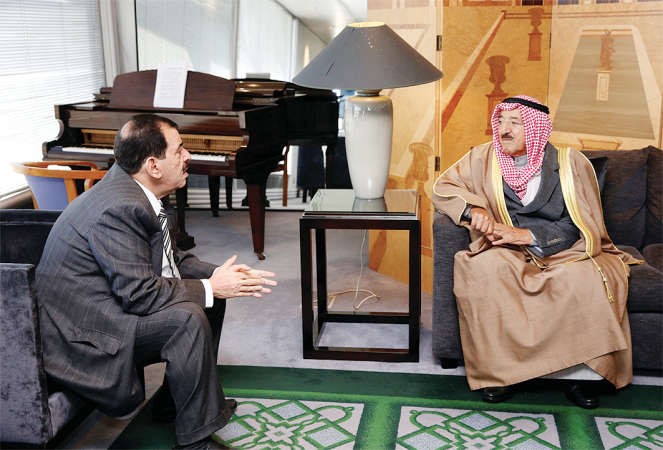 صاحب السمو الامير الشيخ صباح الاحمد والشيخ احمد الحمود﻿