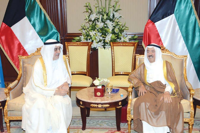 صاحب السمو الامير خلال لقائه احمد لاري ﻿