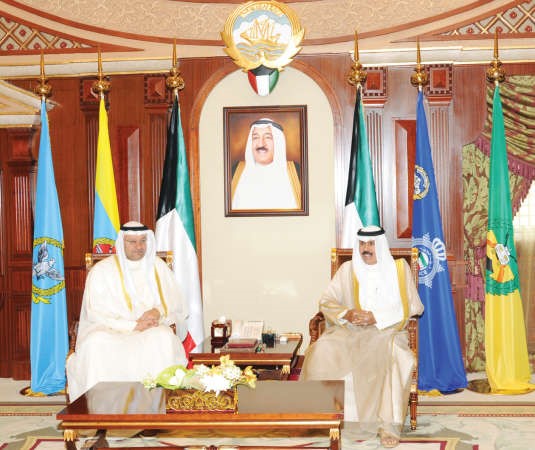 سمو ولي العهد الشيخ نواف الاحمد مستقبلا د علي العبيدي 