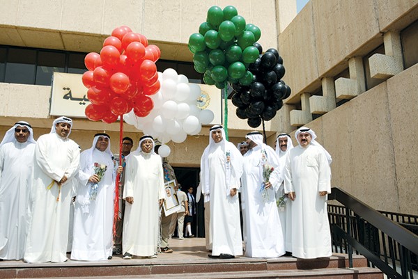 اطلاق بالونات ضمن الاحتفال ﻿
