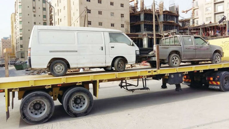 السيارات المهملة الى الحجز﻿
