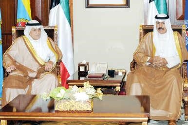 سمو ولي العهد مستقبلا نائب رئيس الوزراء ووزير الدفاع الشيخ خالد الجراح ﻿