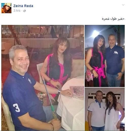 بالصور.. زينة تثأر من اعلامي هاجمها بنشر صورته مع راقصة متحولة جنسياً !