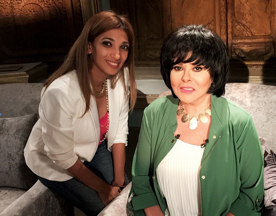 الفنانة اسعاد يونس مع الزميلة خلود ابو المجد﻿