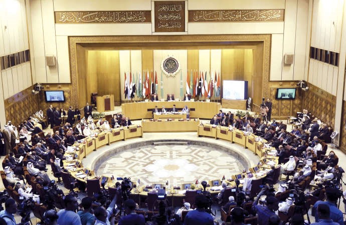 لقطة من اجتماع الدورة 144 لمجلس وزراء الخارجية العرب في القاهرة مساء الاحد افپ