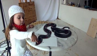 بالفيديو.. تشجّع والمسْ هذا الثعبان المخيف!