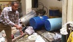 جانب من محتويات مصنع الخمور