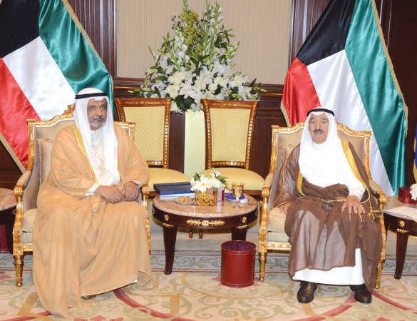 صاحب السمو الامير خلال لقائه احمد الكليب﻿