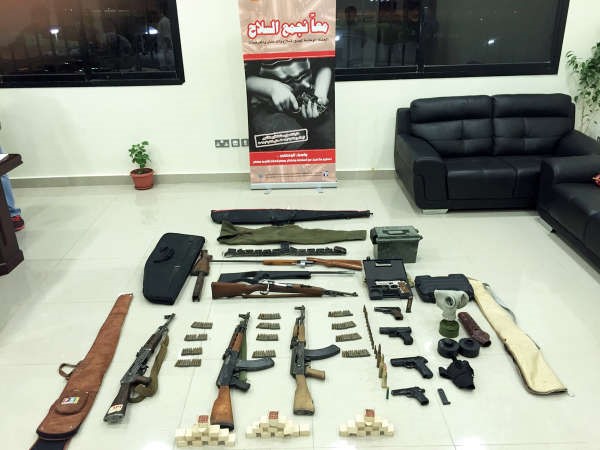 الاسلحة المضبوطة خلال حملات الاسبوع الماضي﻿