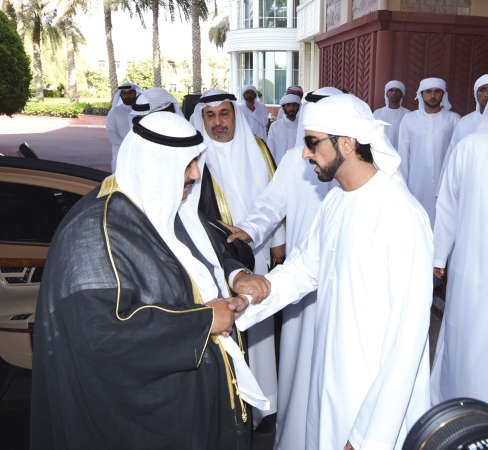 سمو الشيخ ناصر المحمد معزيا بوفاة راشد بن محمد بن راشد ال مكتوم