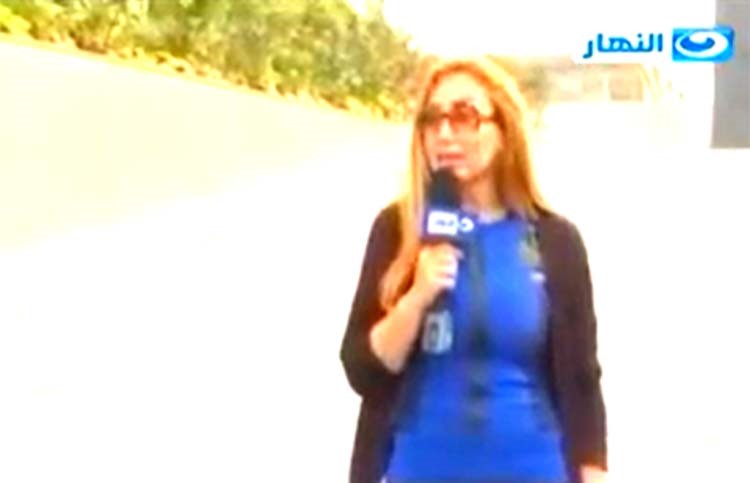بالفيديو.. لحظة سقوط ريهام سعيد على الهواء في بيروت