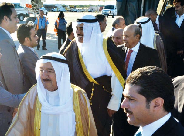 صاحب السمو الامير الشيخ صباح الاحمد لدى وصوله الى مطار جون اف كنيدي الدولي بالولايات المتحدة الاميركية ﻿