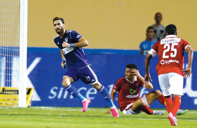 نجم الزمالك باسم مرسي سبب متاعب للاعبي الاهلي وسجل هدفين رائعين