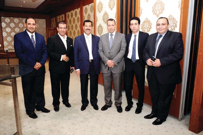 المستشار بهي الدين زغلول ودنبيل بهجت والقنصل طارق المليجي وعبدالمحسن ابو الحسن ومستشار الادارة العامة الزميل حسام فتحي والزميل اسامة ابو السعود﻿