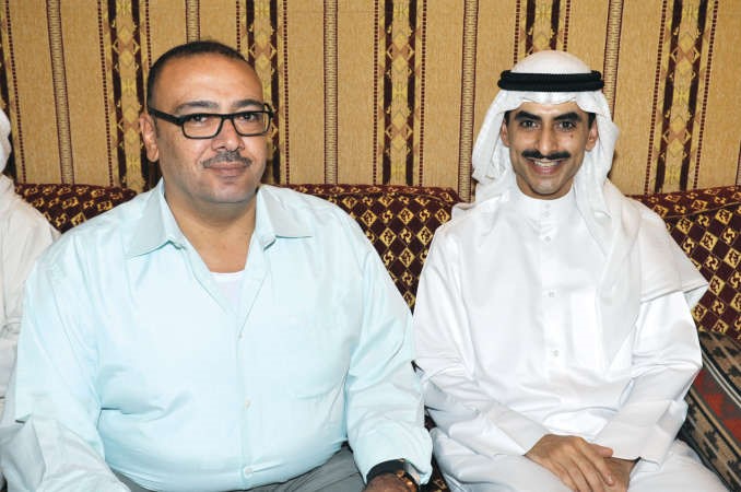 الشيخ ثامر الجابر والزميل اسامة دياب