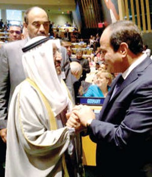 صاحب السمو مع الرئيس المصري عبدالفتاح السيسي