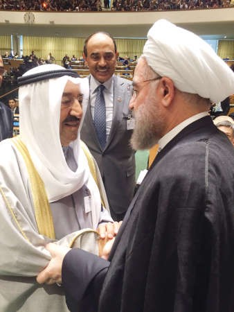 سمو الامير مرحبا بالرئيس الايراني حسن روحاني
