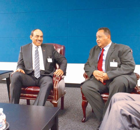 الخالد مجتمعا مع وزير خارجية جمهورية السودان البرفيسور ابراهيم غندور﻿
