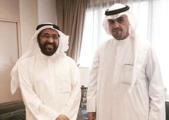 انس الصالح خلال استقباله مساعد رئيس البنك الاسلامي للتنمية معبدالرحمن العجمي 