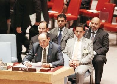 الشيخ صباح الخالد يلقي كلمة منظمة التعاون الاسلامي امام مجلس الامن ﻿