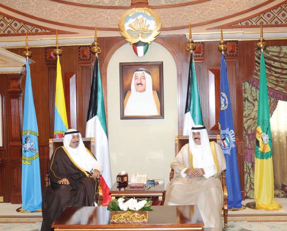 سمو نائب الامير مستقبلا الشيخ د محمد الصباح 
