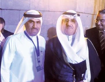 المبارك مع الزميل مفرح الشمري﻿