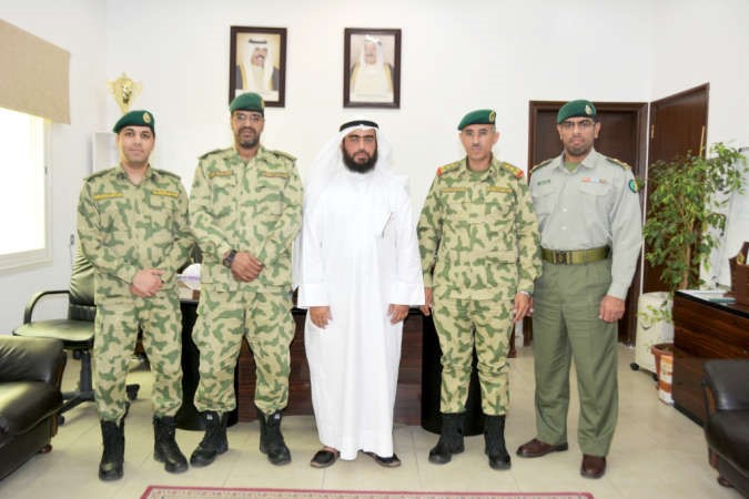 دانور الياقوت مستقبلا وفد الحرس الوطني﻿