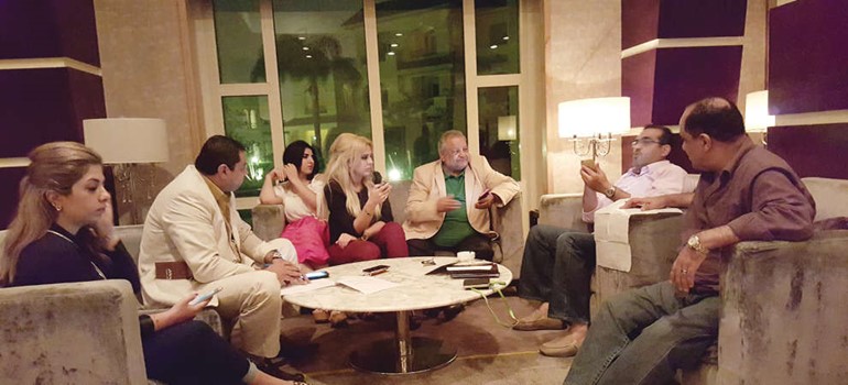 ابو ذكري مع سعد الفندي وفاطمة بوحمد والتحضيرات لاحتفالية شكرا للكويت