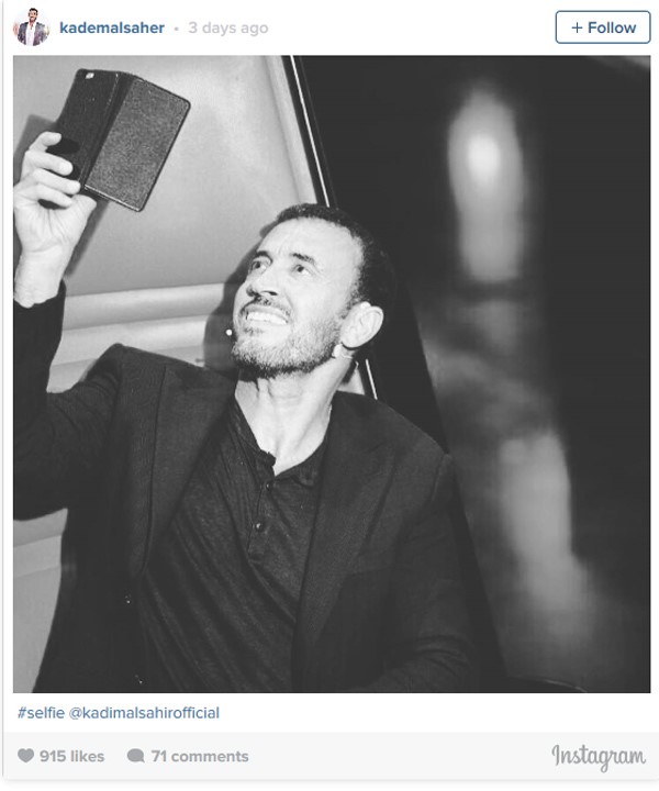 Selfie لكاظم الساهر تخطف قلوب معجباته