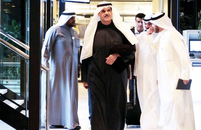 وزير الاعلام ووزير الدولة لشؤون الشباب الشيخ سلمان الحمود بعد لقائه اعضاء اللجنة الاولمبية الدولية ﻿