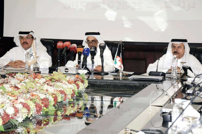 العجمي متحدثا خلال المؤتمر الصحافي امس 	محمد خلوصي ﻿