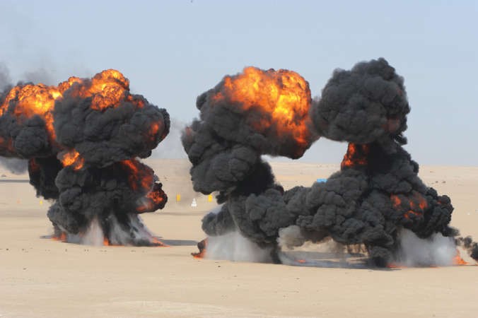 تدمير الاهداف التي تم رصدها واصابتها بدقة عالية ﻿
